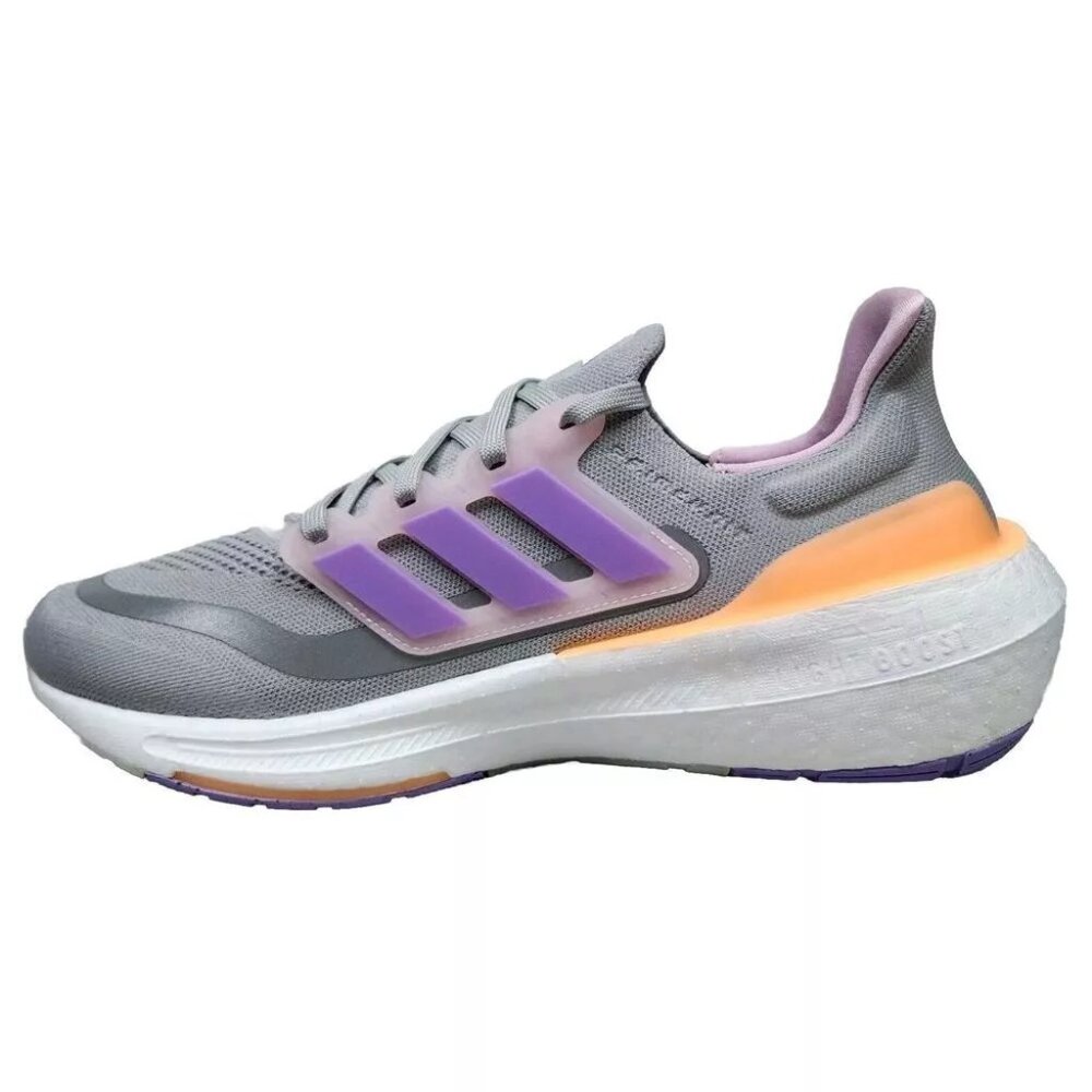 Adidas Wmn Ultraboost Light Running Shoes Grey Violet Orange IE1762 Sz 10.5 New